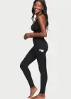Rachel Shaping Legging w/ Pockets - 360Sculpt™ Cotton(Black,XS)