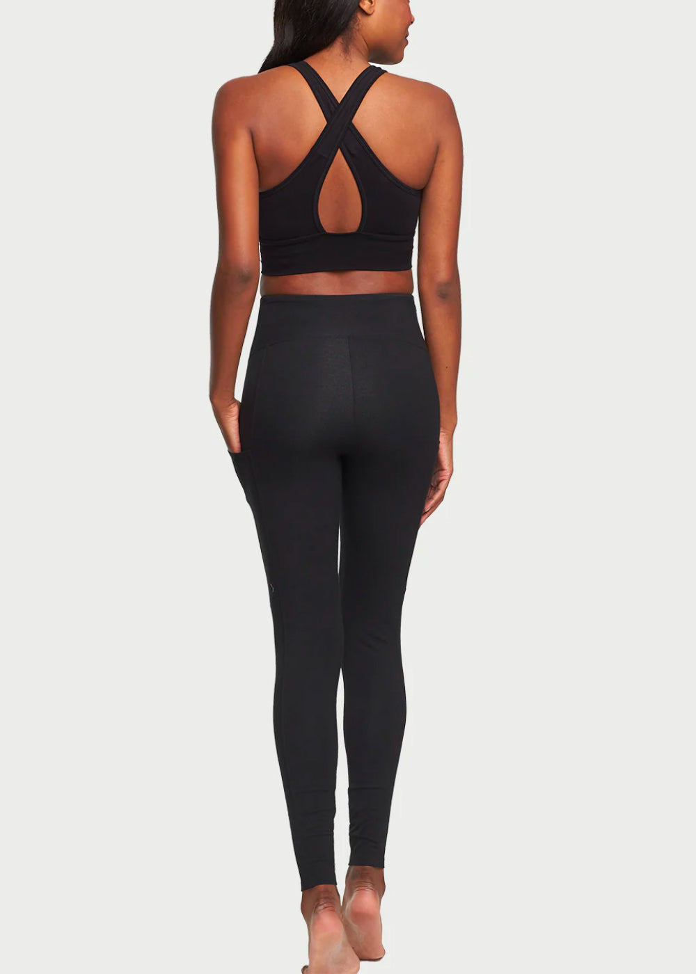 Rachel Shaping Legging w/ Pockets - 360Sculpt™ Cotton(Black,XS)