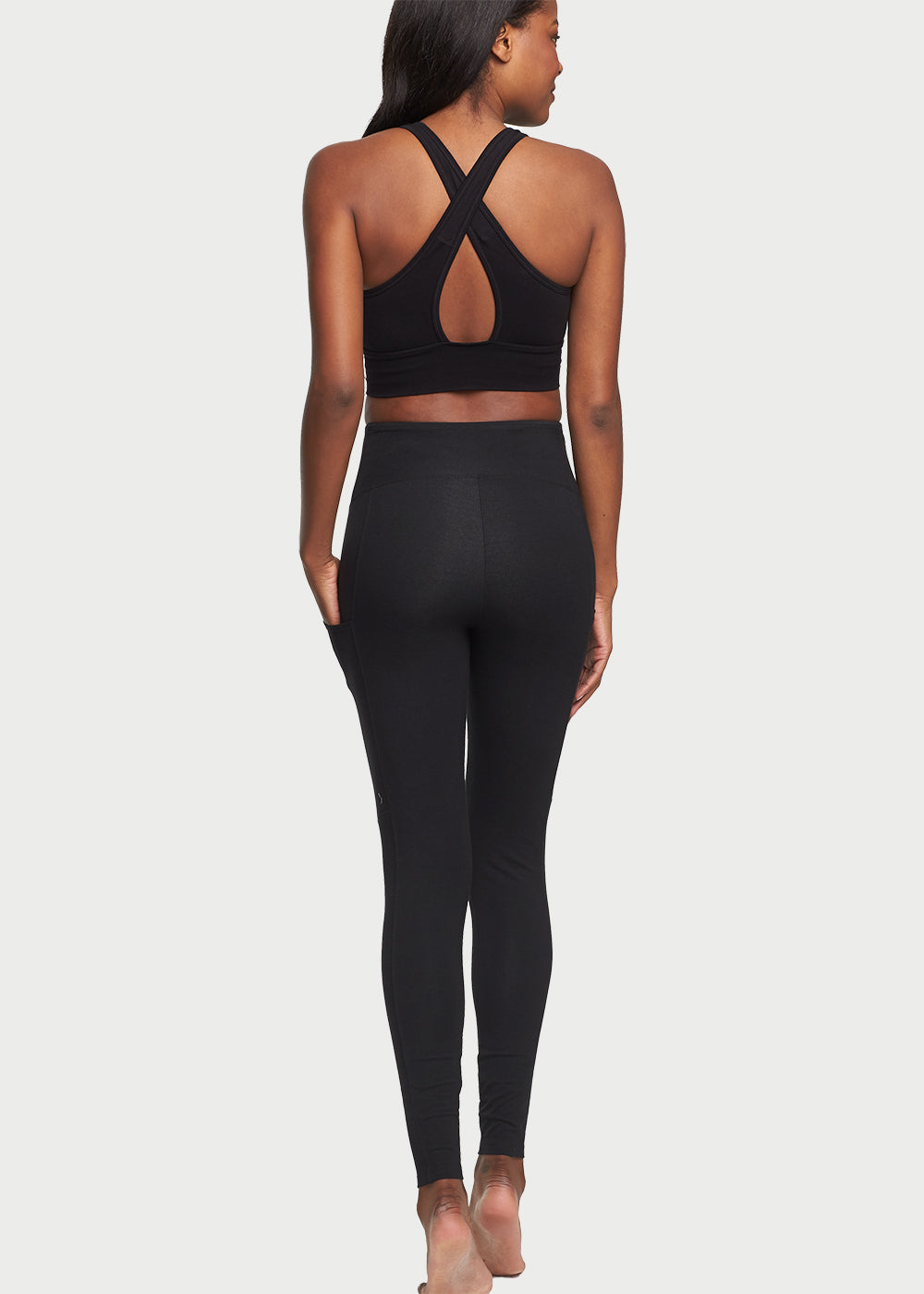 Rachel Shaping Legging w/ Pockets - 360Sculpt™ Cotton(Black,XS)