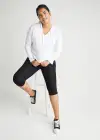 Talia Crop Shaping Legging w/ Pockets - 360Sculpt™ Cotton(Black,XS)