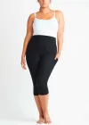 Talia Crop Shaping Legging w/ Pockets - 360Sculpt™ Cotton(Black,XS)