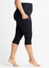 Talia Crop Shaping Legging w/ Pockets - 360Sculpt™ Cotton(Black,XS)
