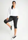 Talia Crop Shaping Legging w/ Pockets - 360Sculpt™ Cotton(Black,XS)