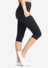 Talia Crop Shaping Legging w/ Pockets - 360Sculpt™ Cotton(Black,XS)