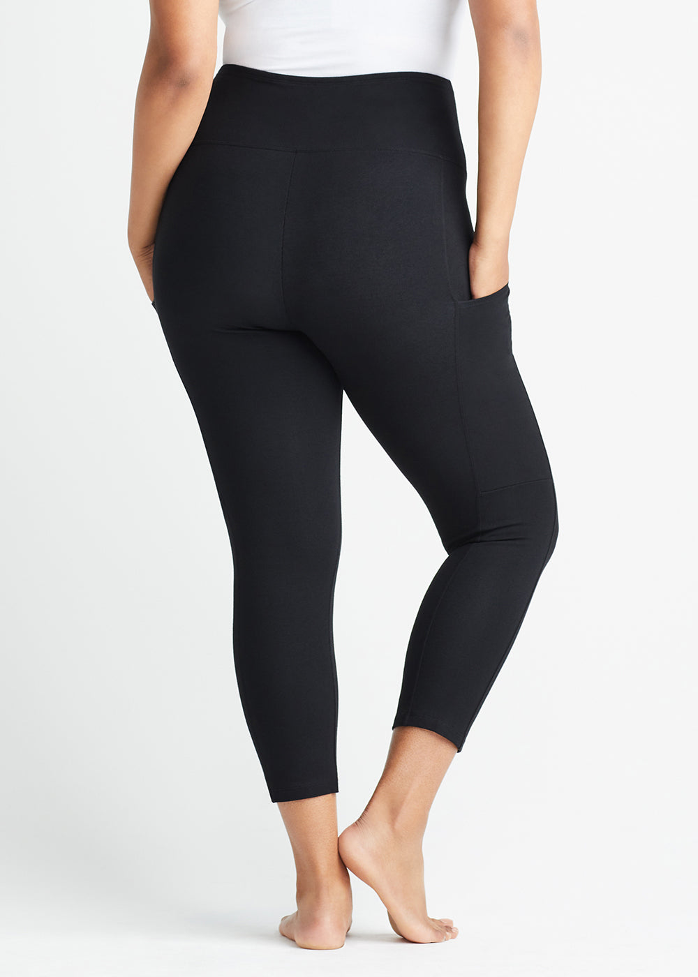 Gloria 7/8 Shaping Legging w/ Pockets - 360Sculpt™ Cotton(Black,XS)