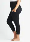 Gloria 7/8 Shaping Legging w/ Pockets - 360Sculpt™ Cotton(Black,XS)