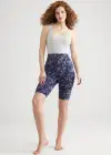 Mel Shaping Biker Short - 360Sculpt™ Cotton(Eclipse Blue Camo,XS)