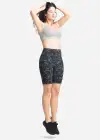 Mel Shaping Biker Short - 360Sculpt™ Cotton(Heather Charcoal Camo,XS)