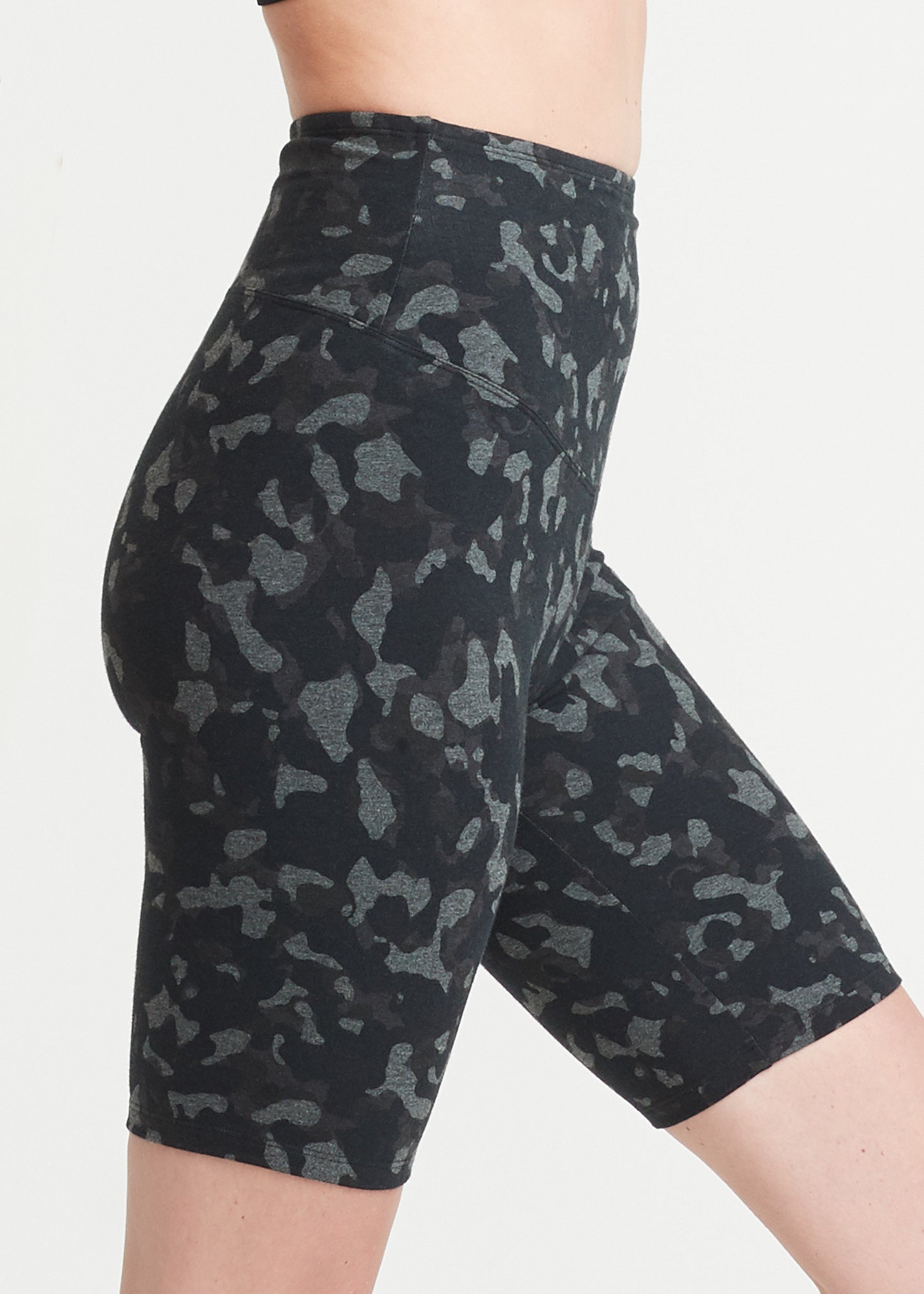 Mel Shaping Biker Short - 360Sculpt™ Cotton(Heather Charcoal Camo,XS)