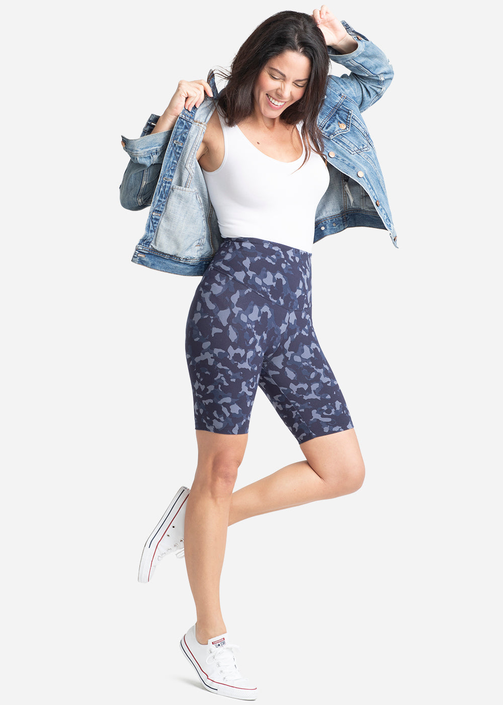 Mel Shaping Biker Short - 360Sculpt™ Cotton(Eclipse Blue Camo,XS)