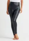 Katia Snake Print Shaping Legging - Faux Leather(Black,XS)