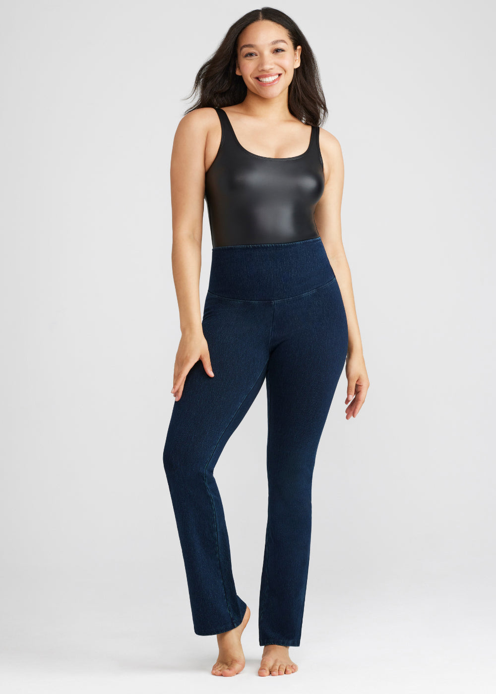 Denim Bootcut Shaping Legging(True Indigo,XS)