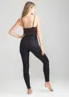 Stretch and Shine Faux Leather Shaping Legging(Black,XS)