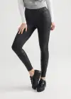 Stretch and Shine Faux Leather Shaping Legging