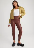 Faux Leather Shaping Legging(Java,XS)