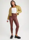 Faux Leather Shaping Legging(Java,XS)