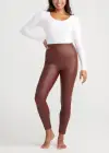Faux Leather Shaping Legging(Java,XS)