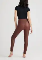 Faux Leather Shaping Legging(Java,XS)