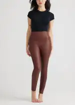 Faux Leather Shaping Legging(Java,XS)