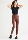 Faux Leather Shaping Legging(Java,XS)