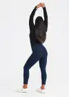 Remy Cropped Denim Shaping Legging w/ Released Hem(True Indigo,XS)