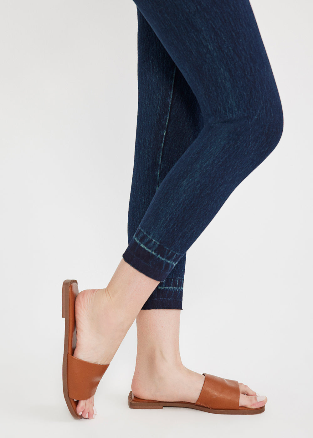 Remy Cropped Denim Shaping Legging w/ Released Hem(True Indigo,XS)