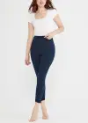 Remy Cropped Denim Shaping Legging w/ Released Hem(True Indigo,XS)