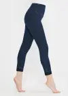 Remy Cropped Denim Shaping Legging w/ Released Hem(True Indigo,XS)