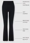 Chrissy Split Bootcut Shaping Legging - 360Sculpt™ Cotton(Black,XS)
