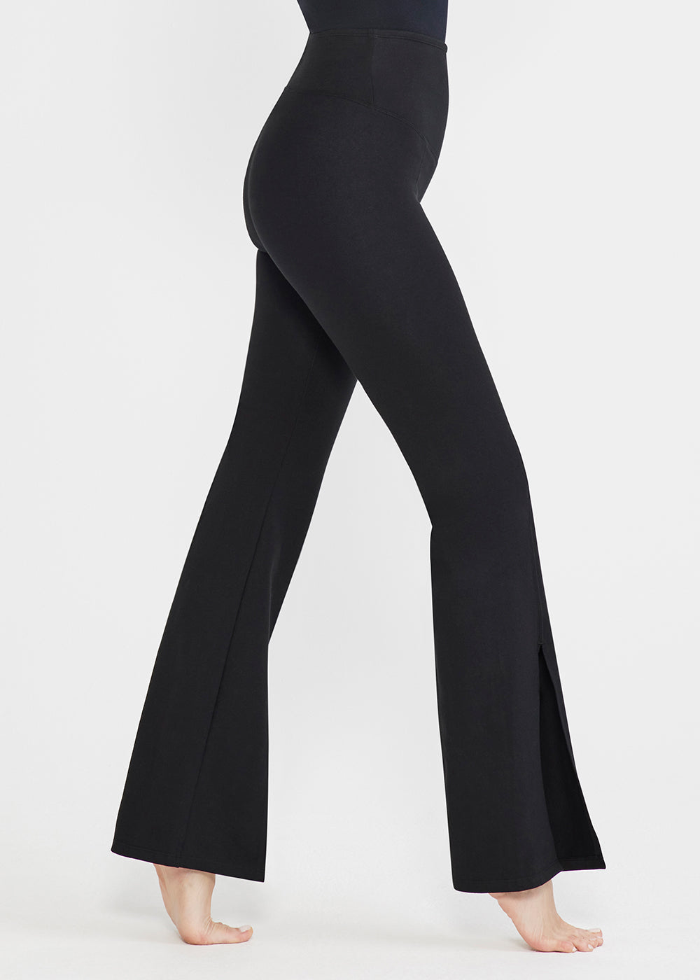 Chrissy Split Bootcut Shaping Legging - 360Sculpt™ Cotton(Black,XS)