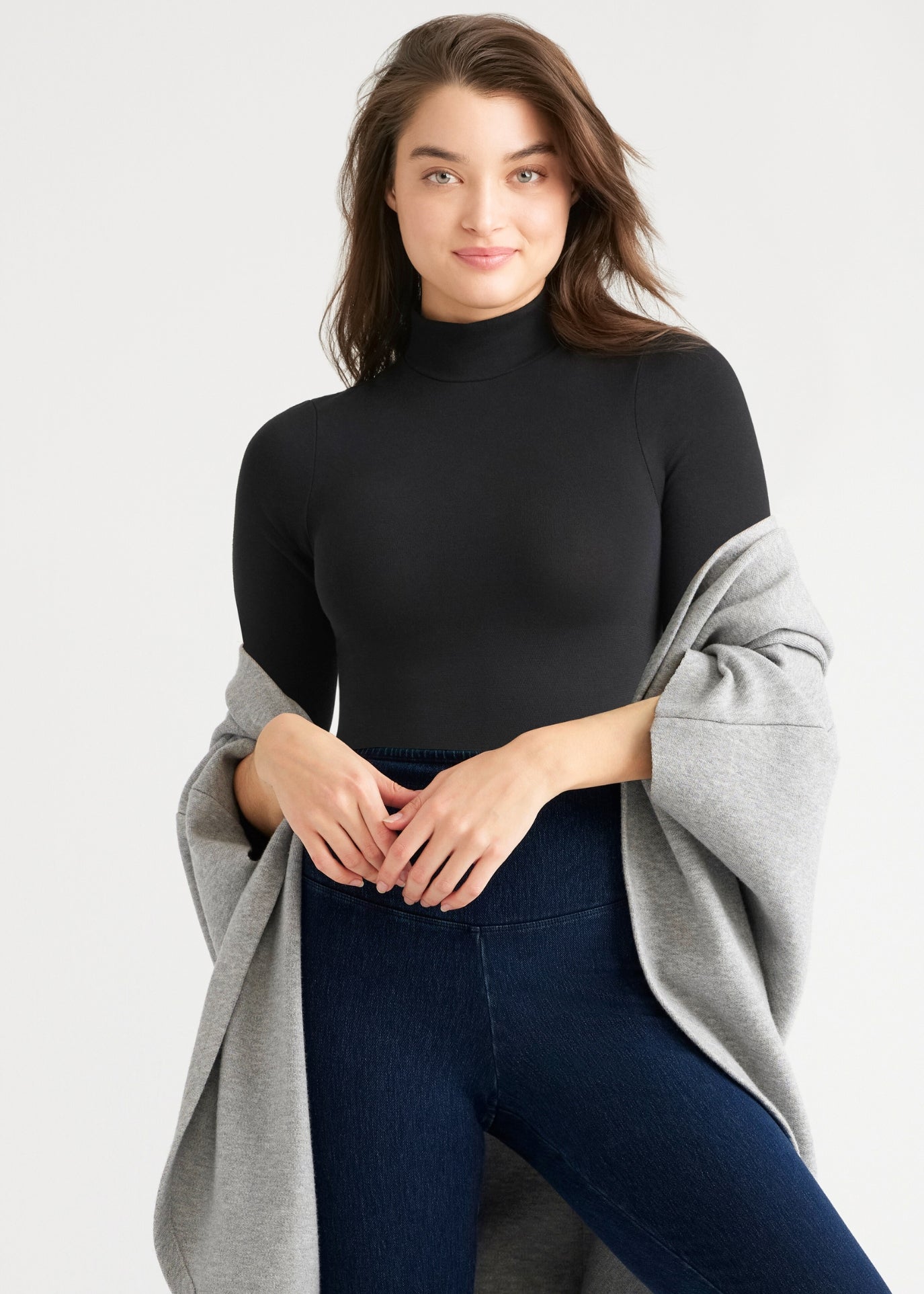 Madelyn Mock Neck Shaping Bodysuit - Yummie SoftServe™(Black,S/M)