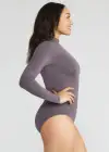 Madelyn Mock Neck Shaping Bodysuit - Yummie SoftServe™(Dusty Mink,S/M)