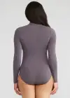 Madelyn Mock Neck Shaping Bodysuit - Yummie SoftServe™(Dusty Mink,S/M)