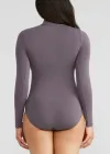 Madelyn Mock Neck Shaping Bodysuit - Yummie SoftServe™(Dusty Mink,S/M)