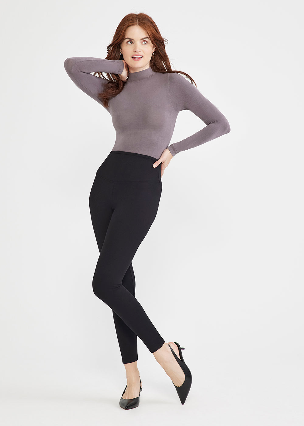 Madelyn Mock Neck Shaping Bodysuit - Yummie SoftServe™(Dusty Mink,S/M)