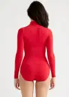 Madelyn Mock Neck Shaping Bodysuit - Yummie SoftServe™(Salsa,S/M)