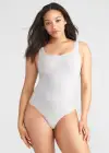 Ruby Shaping Thong Bodysuit - 360Sculpt™ Cotton(Heather Grey,S/M)