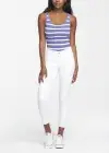 Ruby Shaping Thong Bodysuit - 360Sculpt™ Cotton(Marlin/White Stripe,S/M)