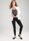 Ruby Shaping Thong Bodysuit - 360Sculpt™ Cotton(Black & White Stripe,S/M)