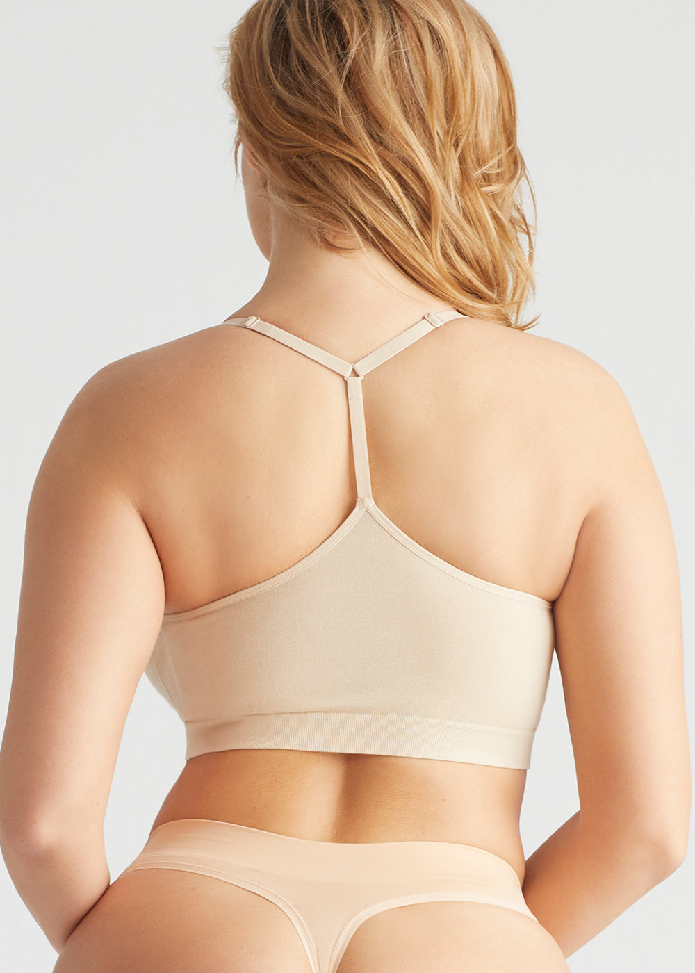 Emmie T-Back Bralette w/ Removable Pads - Yummie SoftServe™(Frappe,S/M)