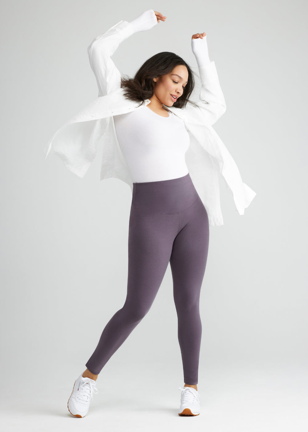 Long Sleeve Shaping Thong Bodysuit - Yummie SoftServe™(White,S/M)