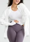 Long Sleeve Shaping Thong Bodysuit - Yummie SoftServe™(White,S/M)