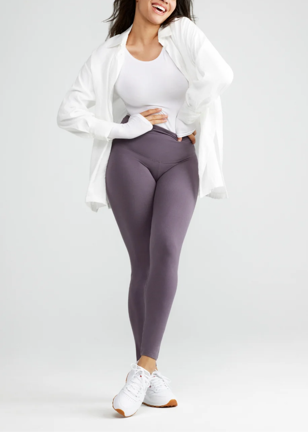 Long Sleeve Shaping Thong Bodysuit - Yummie SoftServe™(White,S/M)