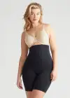 Seamless Solutions - High Waist Shapewear Thigh Shaper(Black,S/M)