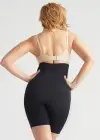 Seamless Solutions - High Waist Shapewear Thigh Shaper(Black,S/M)