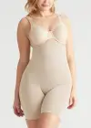 Seamless Solutions - High Waist Shapewear Thigh Shaper(Nude,S/M)