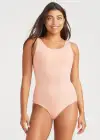 Ruby Shaping Full Back Bodysuit - 360Sculpt™ Cotton(English Rose,S/M)