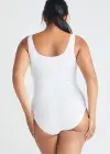 Ruby Shaping Full Back Bodysuit - 360Sculpt™ Cotton(White,S/M)