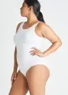 Ruby Shaping Full Back Bodysuit - 360Sculpt™ Cotton(White,S/M)