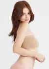Bandeau Bra w/ Removable Pads(Almond,S/M)